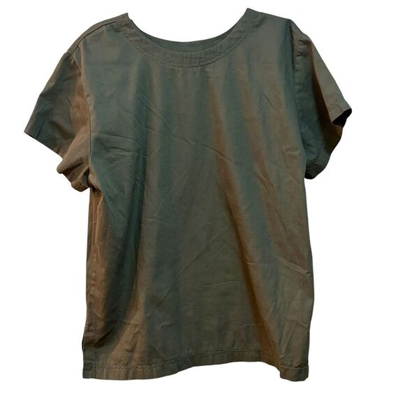 Gene Ewing BIS Shirt Womens Small Green Wrinkled Rich Denim California Wash USA - Picture 1 of 4